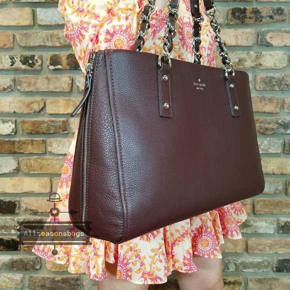 Chocolate Cherry Kate Spade Andee Cobble HILL BAG - Picture 8 of 11